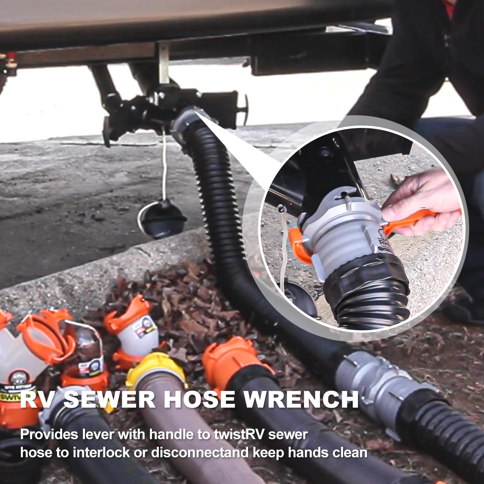 Ameri 39758 RV Sewer Hose Wrench Set - Bayonet & Lug Fitting Wrench for Rhino Sewer Hose & Rhinoflex RV Accessories | Durable RV Sewage Tool for Camping, Travel & Outdoor Adventures