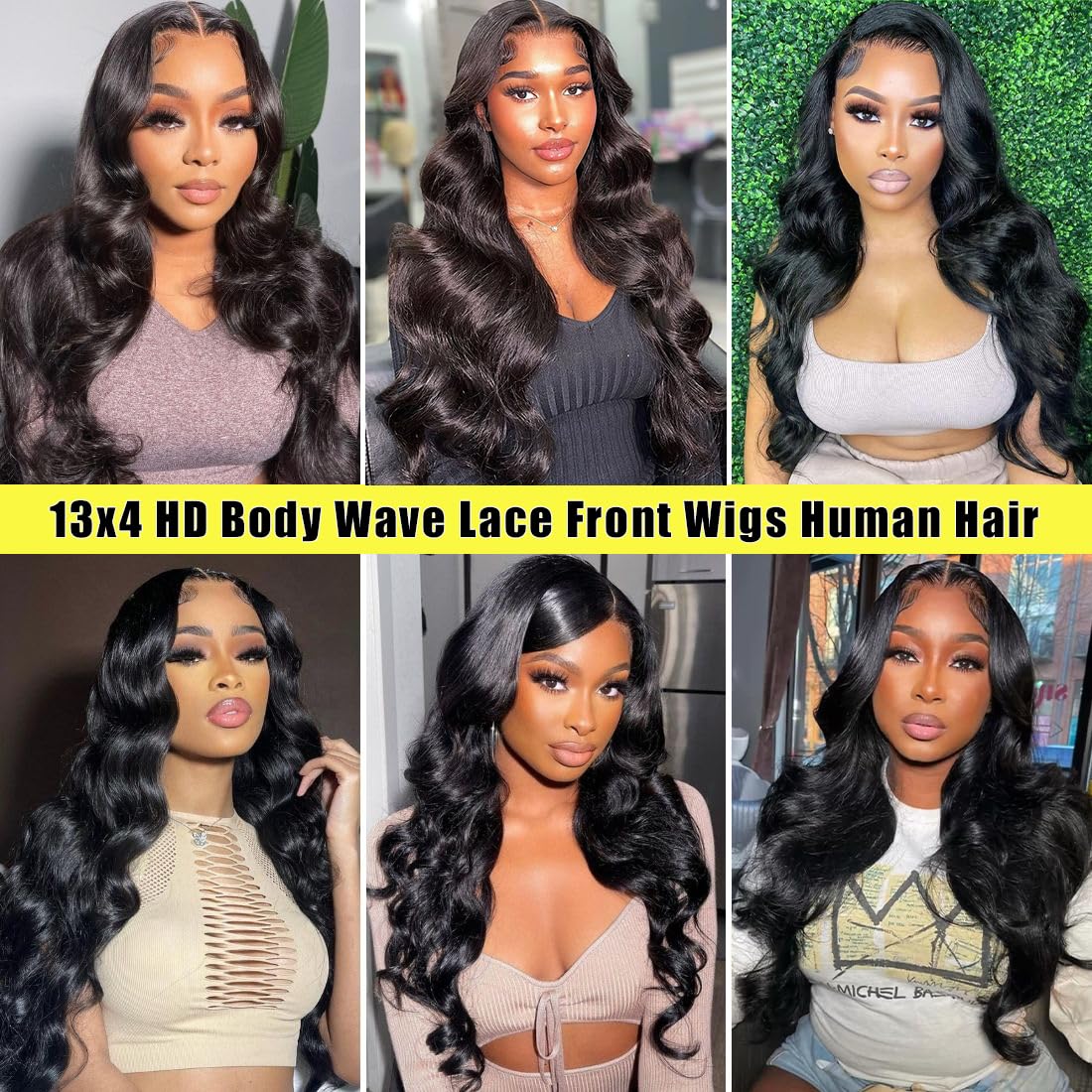 30 Inch Body Wave Lace Front Wigs Human Hair - Pre Plucked 180% Density 13x4 HD Transparent Frontal Glueless Wig with Baby Hair & Natural Hairline - Perfect for Black Women | Everyday Wear, Parties, Cosplay & Special Occasions