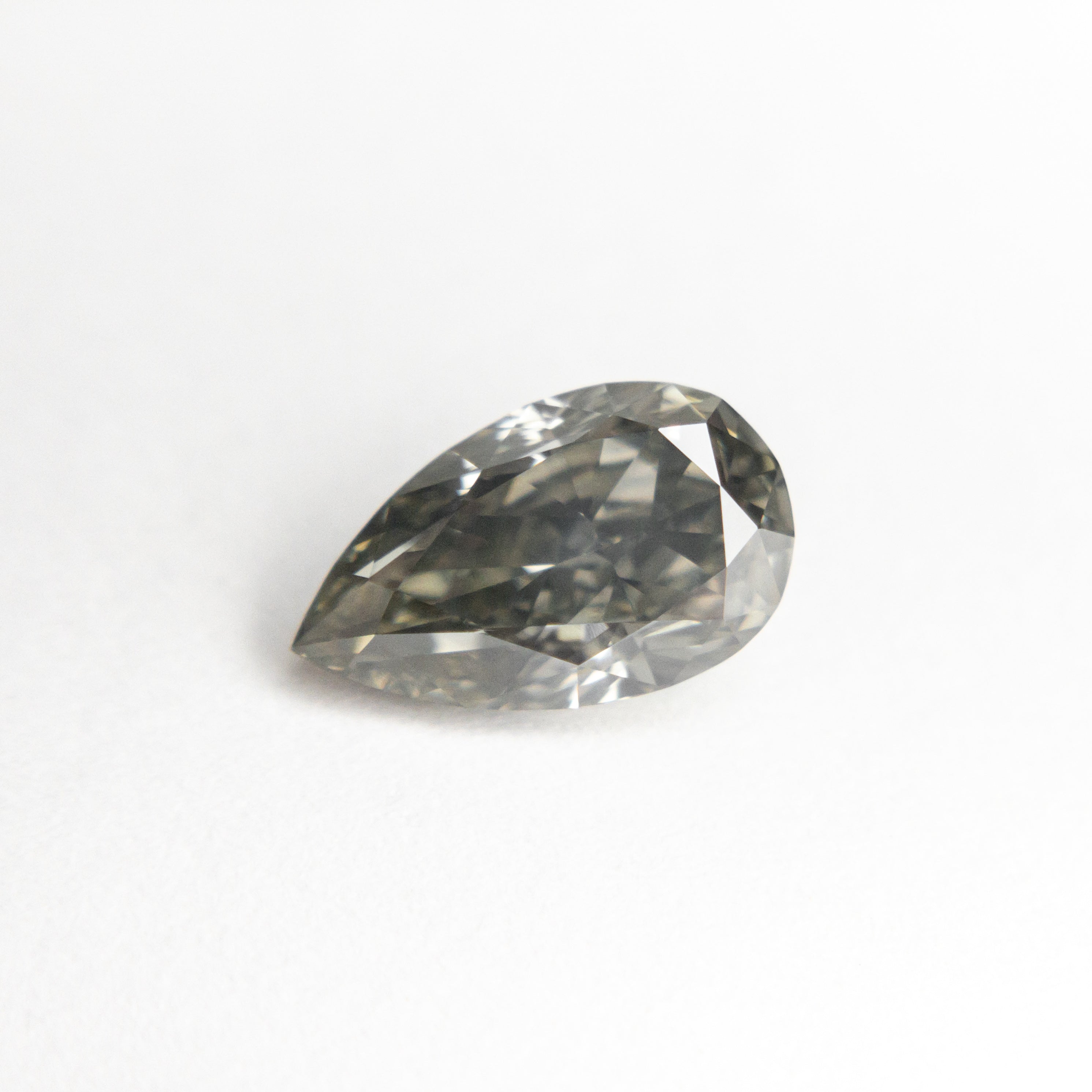 1.07ct Fancy Grey Pear Brilliant Cut Diamond - 8.47x5.07x3.48mm (19913 19) - Perfect for Engagement Rings & Luxury Jewelry