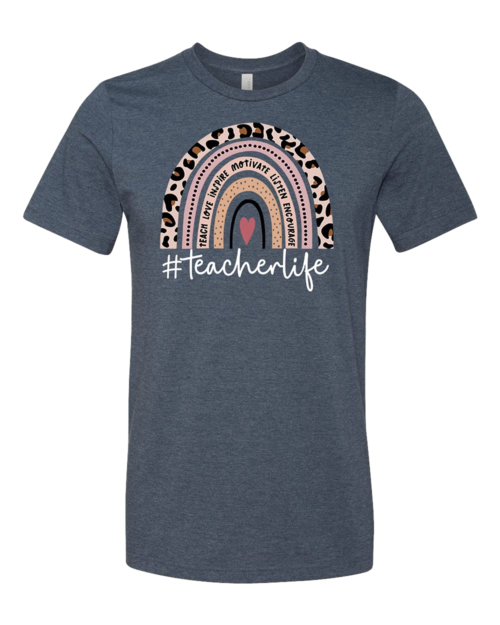 Boho Rainbow Teacher Shirt - Inspirational Teacher Apparel for Women, Cute Kindergarten Teacher T-Shirt, Back to School Gift for Educators - Perfect for Classroom, Teacher Appreciation Week & School Events
