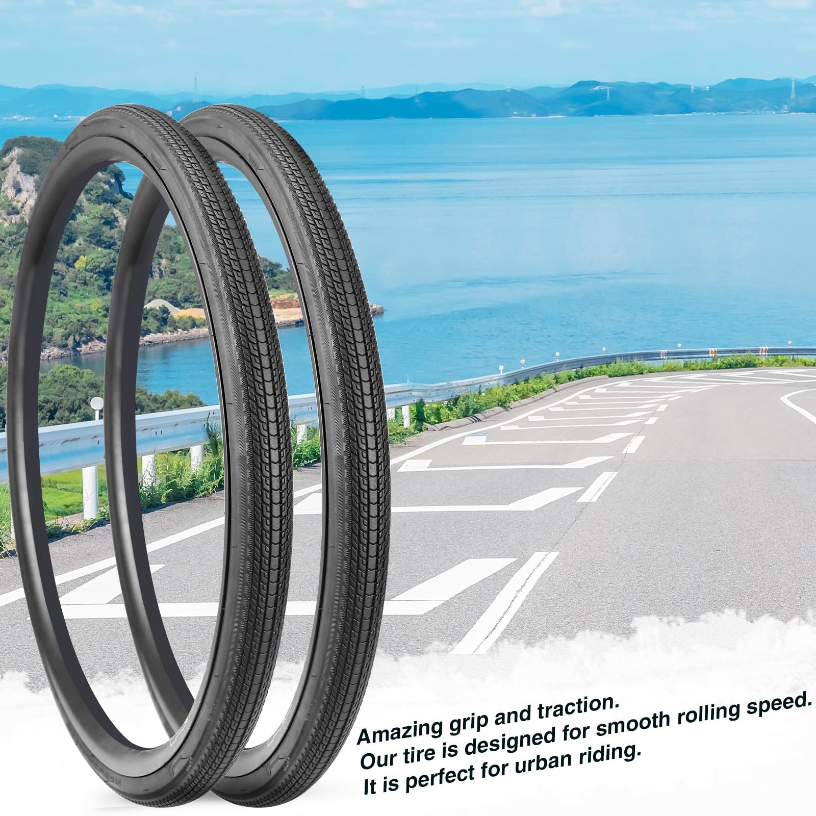 MEGHNA 700C Road Bike Tires - Foldable 700x28C/32C/35C Fast Rolling Replacement Tires for Road Racing, Fixed Gear, Gravel & Hybrid Bikes | Durable & Lightweight for Commuting, Training & Long-Distance Cycling