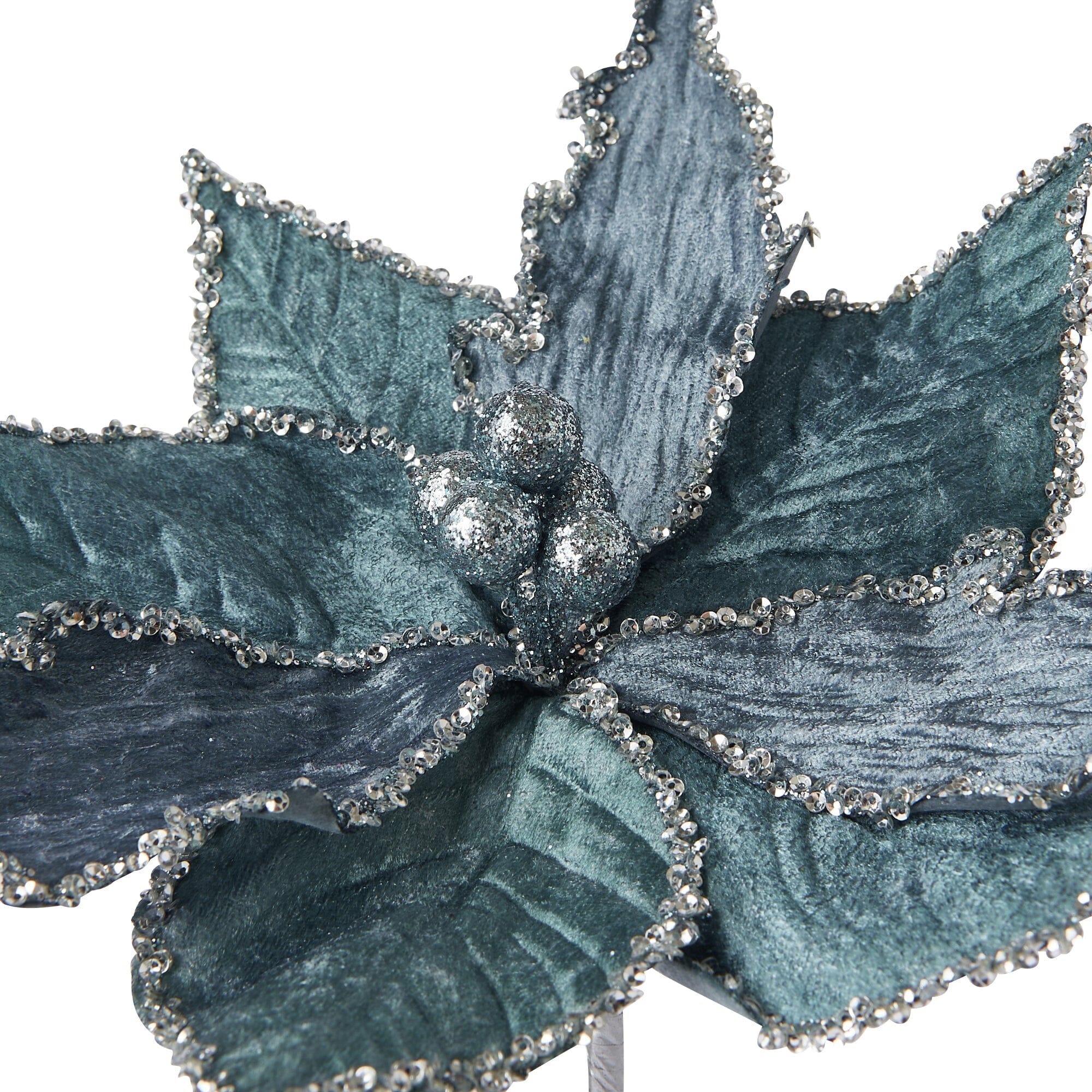 Velvet Flower Navy Artificial Plants - Realistic Home Decor for Living Room, Bedroom, Office & Wedding Centerpieces