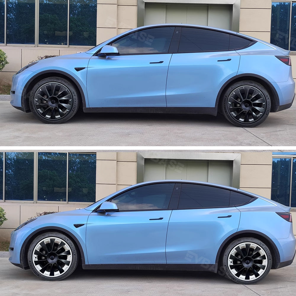 Tesla Model Y 20 Inch Induction Wheel Rim Protector - ABS All-in-One Mecha Style Rim Case | Perfect for Road Trips, City Driving & Off-Road Protection