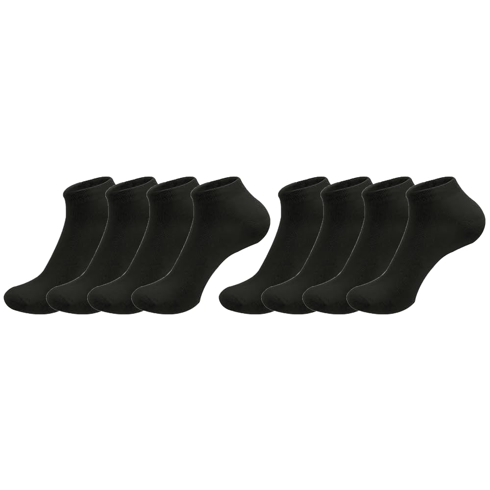 Breathable No Show Socks for Women & Men - Soft Bamboo Ankle Socks with Anti-Slip Grip | Perfect for Sneakers, Loafers & Dress Shoes