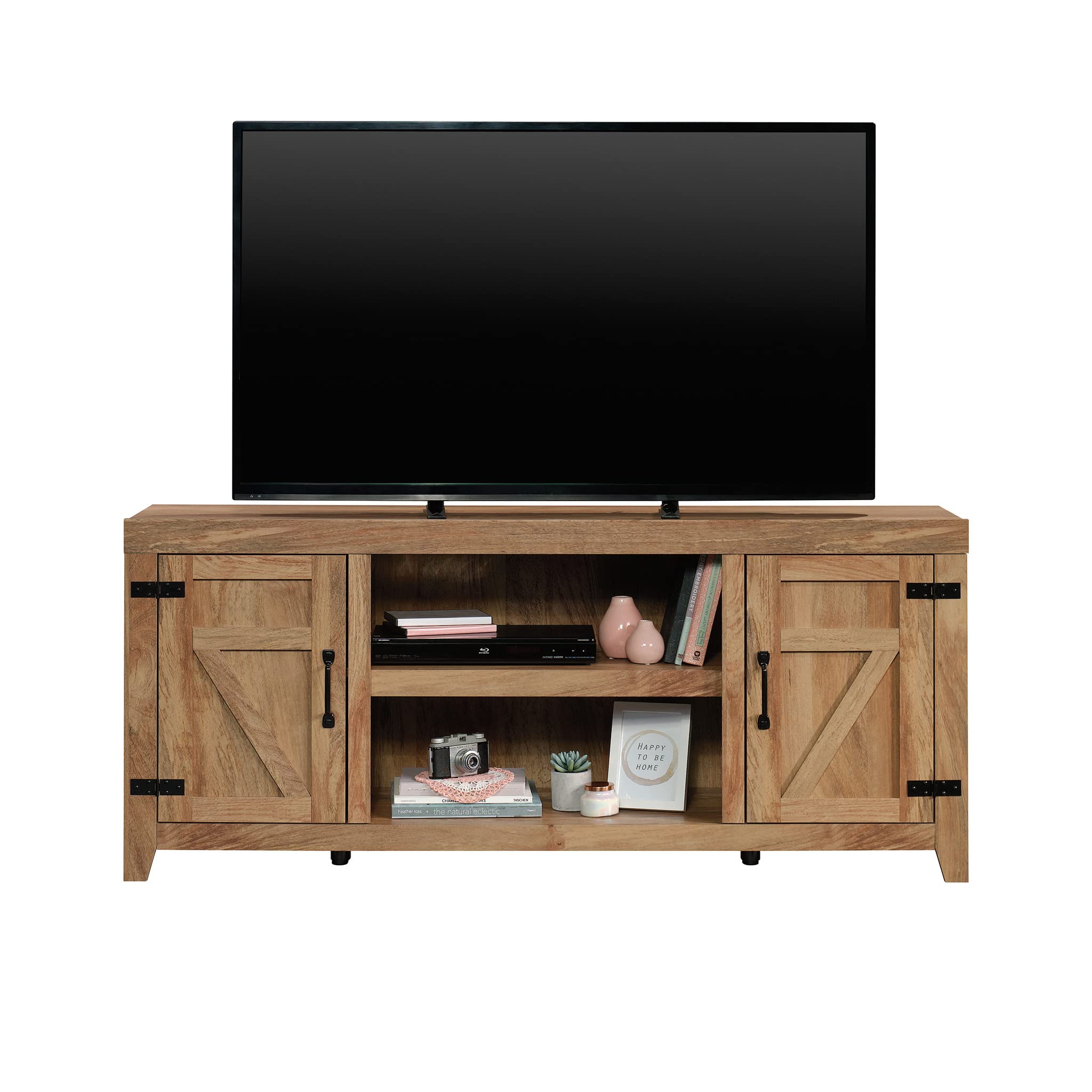 Sauder Entertainment Credenza TV Stand with Storage - Sindoori Mango Finish for Living Room, Bedroom & Home Theater