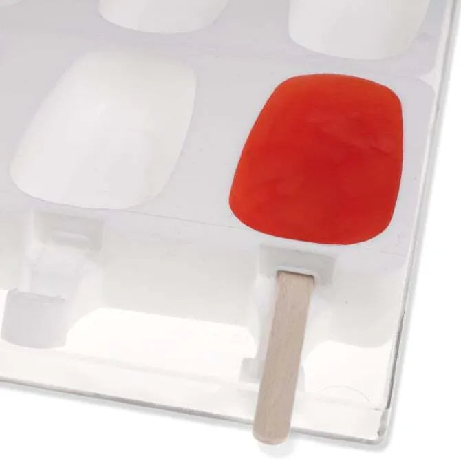 12-Cavity Silicone Pop Mold Tray - Perfect for DIY Candy, Chocolate, Soap & Ice Cube Making - BPA-Free & Reusable