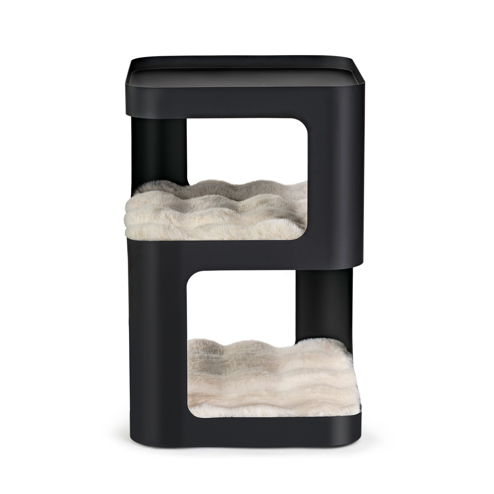 3 Tier Cat Tower & Side Table - Multi-Level Cat Climbing Tree with Scratching Posts & Pet Bed - Perfect for Small Spaces, Living Room, or Bedroom Decor