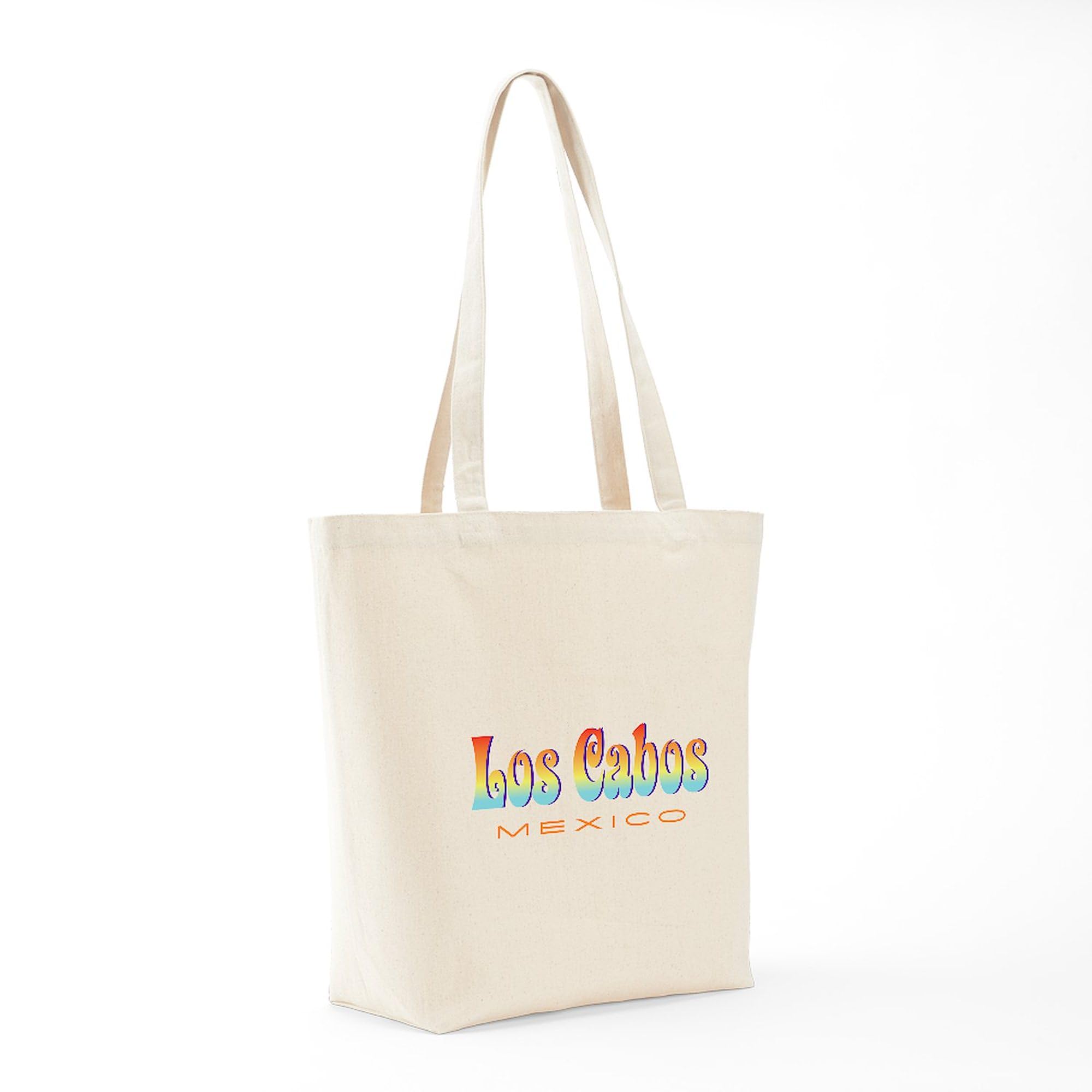 Los Cabos Canvas Tote Bag - Natural Reusable Beach & Shopping Tote - Eco-Friendly Grocery Bag for Beach Trips, Market Runs & Daily Use