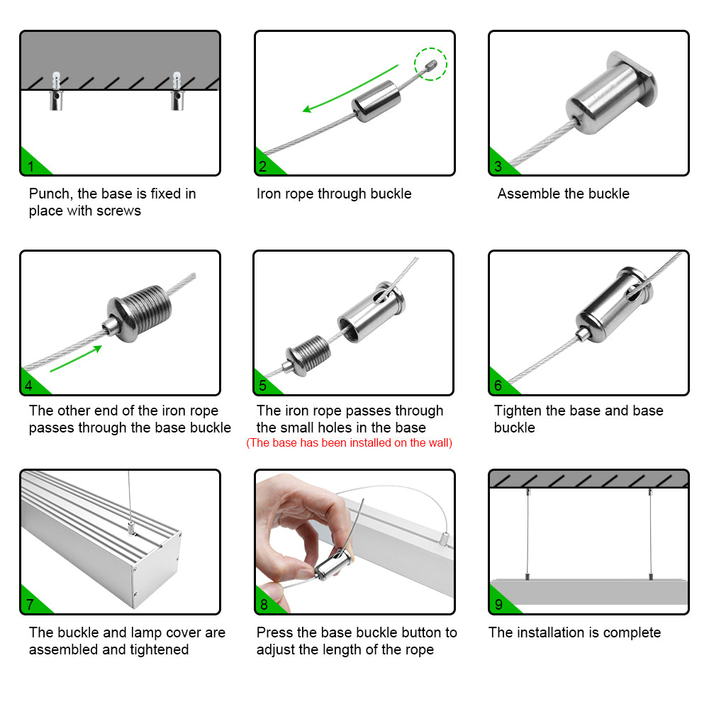 2 Pack H10075 Heavy Duty Aluminum Extrusion Channels for Suspension Mounting - Linear Office Lighting System - Perfect for LED Panel Lights, Track Lighting & Ceiling Fixtures in Commercial & Home Spaces