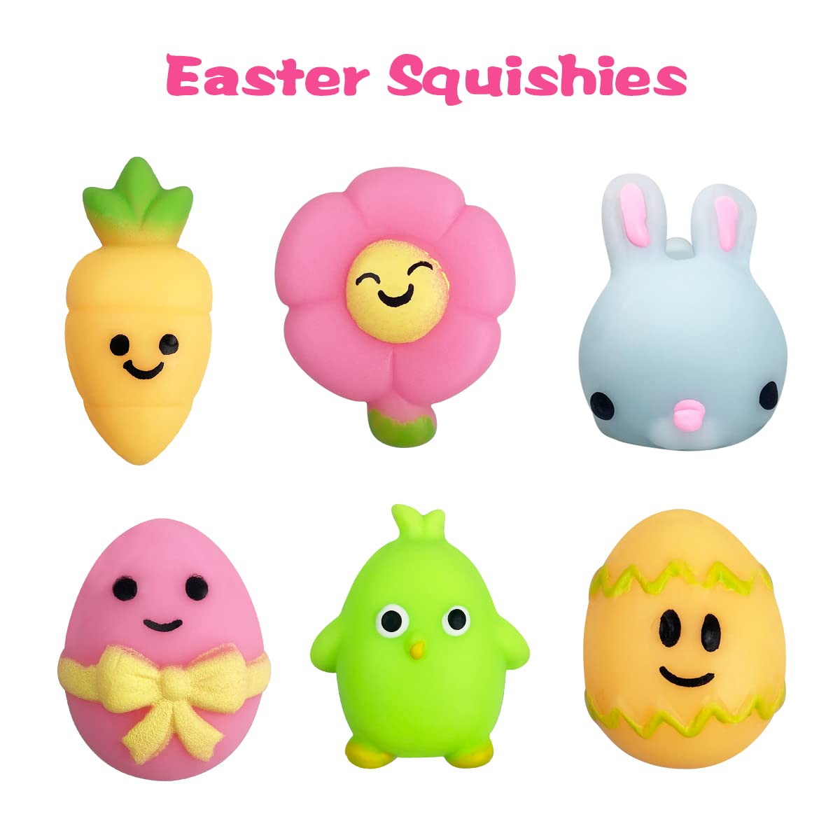 6 Pack Easter Bubble Bath Bombs with Surprise Squishy Toys - Fun Easter Gifts for Kids, Girls & Boys - Perfect for Easter Baskets, Bath Time & Party Favors