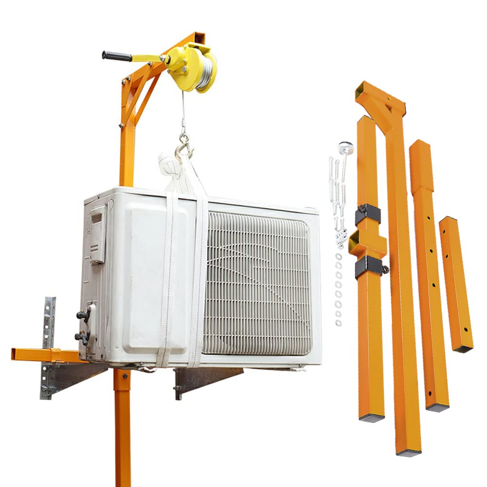 DNYSYSJ Air Conditioner Outdoor Unit Lifting Tool - Heavy Duty AC Bracket Crane with 10m Rope for Safe Installation | Perfect for HVAC Technicians & DIY Home Improvement Projects