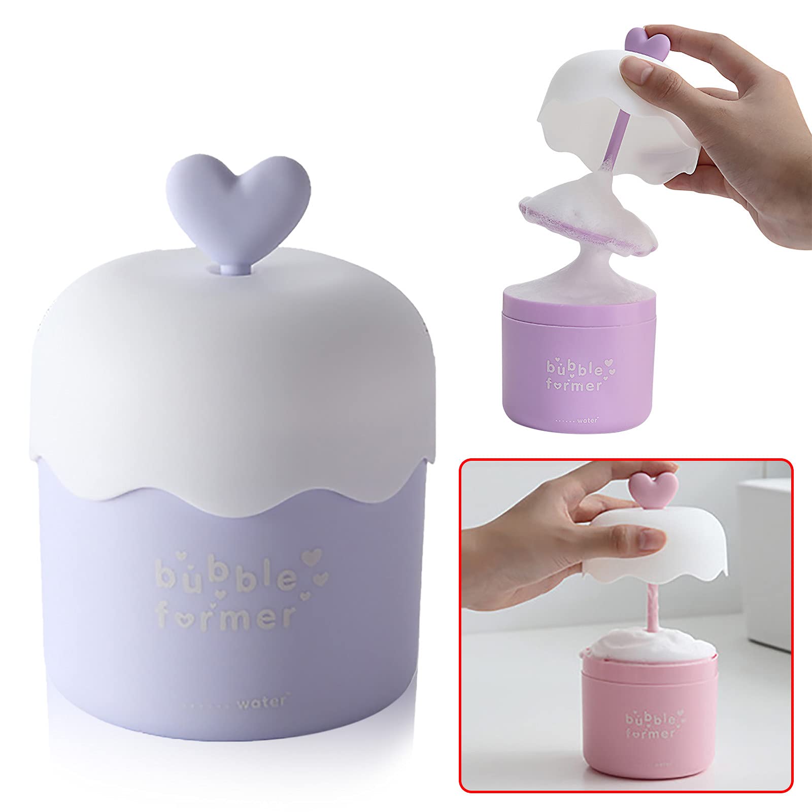 Herbivore Rose Foaming Cleanser - Portable Foam Maker for Face & Body Wash | Bubble Maker Tool for Facial Cleansing & Beauty Routine | Perfect Graduation Gift 2023 | Ideal for Spa, Skincare & Relaxation at Home