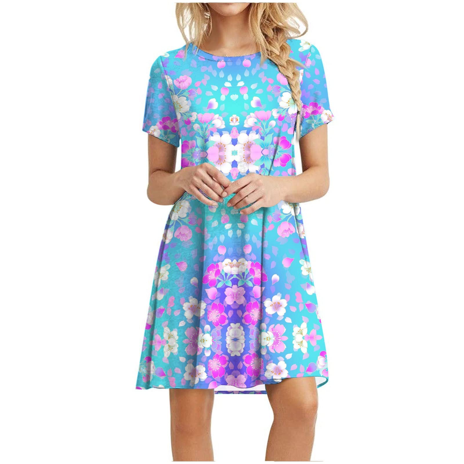 Elegant Summer Wedding Guest Dress for Women - Sleeveless Casual Swing Longuette Dress for Beach Parties, Garden Events & Summer Vacations