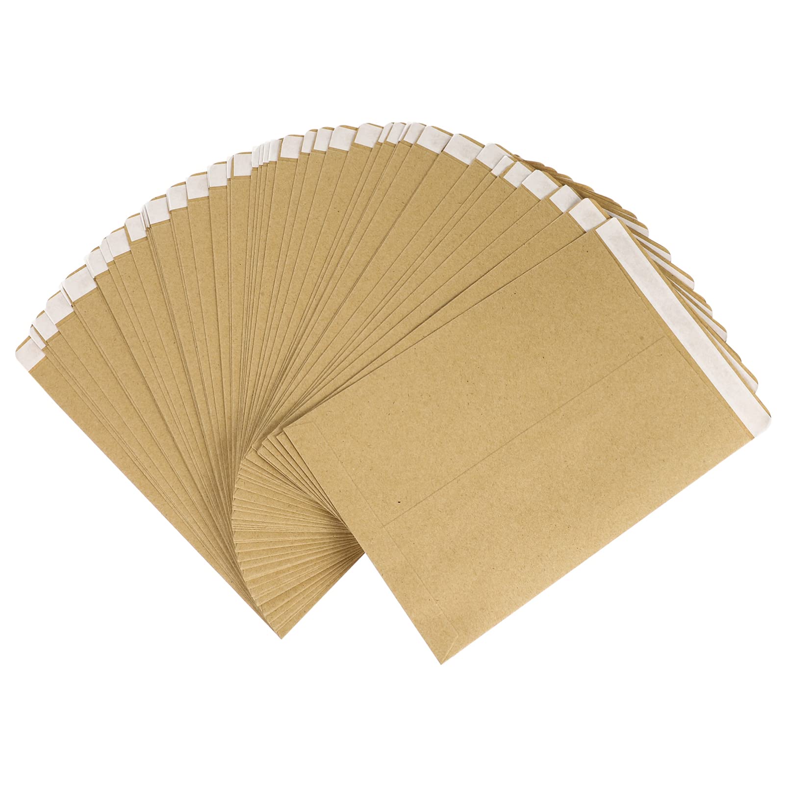 50pcs Kraft Envelopes Self Seal - Eco Friendly Brown Mailing Envelopes for Wedding Invitations, Business Documents, Photos & Office Use - Letter Size (4.5 x 6.5 in) Perfect for Mailing, Invitations & Office Organization