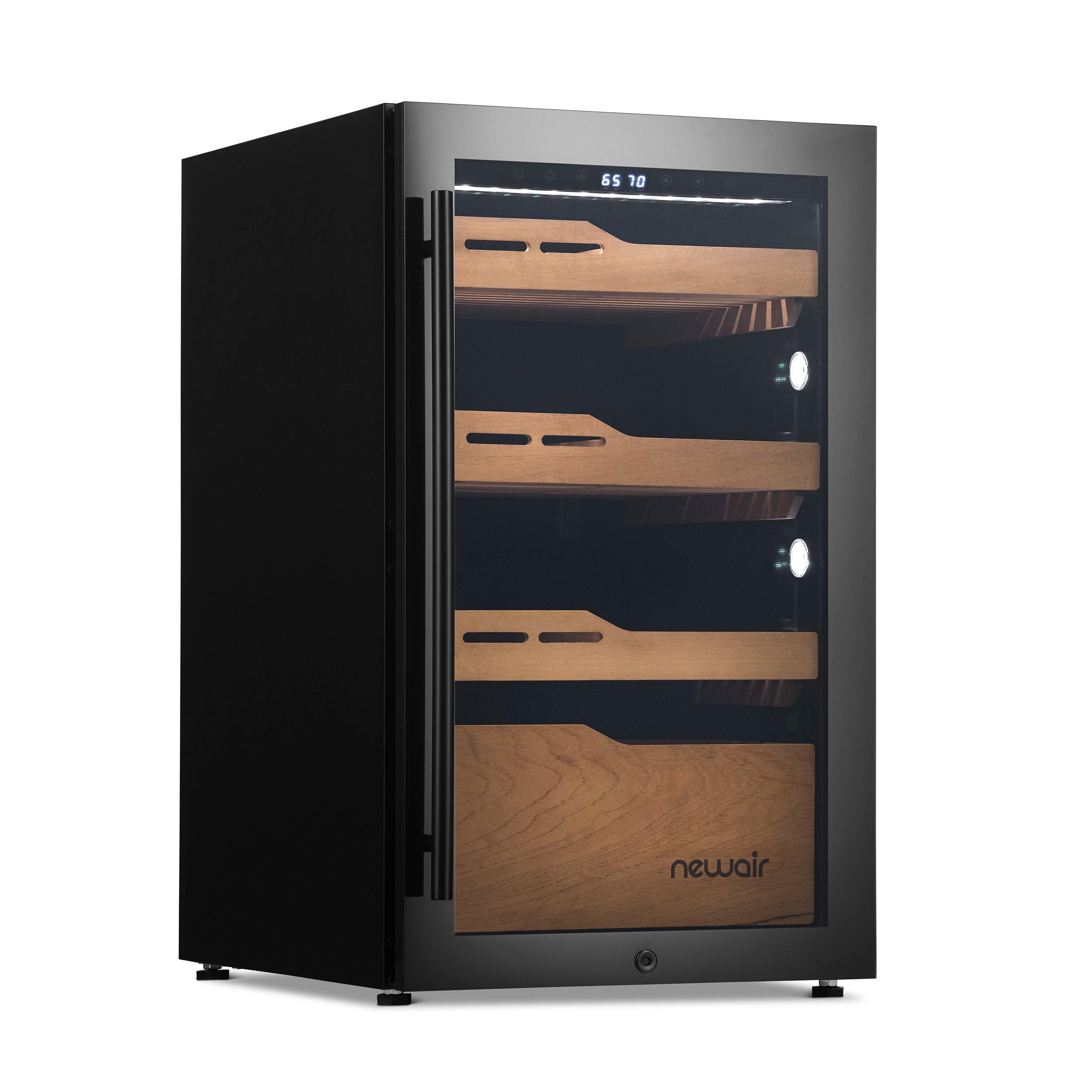 Newair® 840 Count Electric Cigar Humidor with Built-In Hygrometer - Premium Cigar Storage for Home, Office, or Lounge - Perfect for Cigar Enthusiasts and Collectors