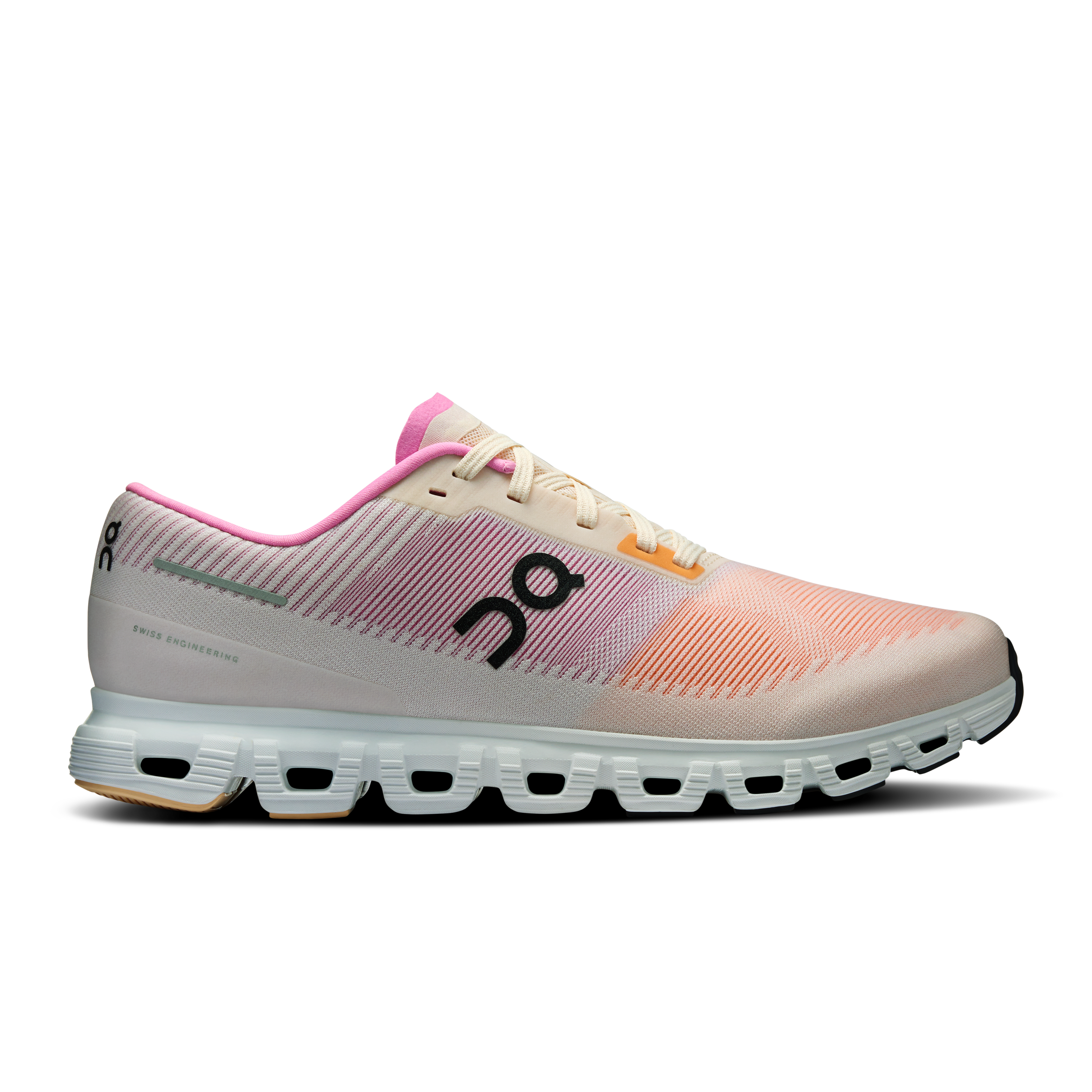 On Running Men's Cloud 6 Push Running Shoes - Lightweight & Breathable in Tangerine/Raspberry for Jogging, Gym Workouts & Daily Wear
