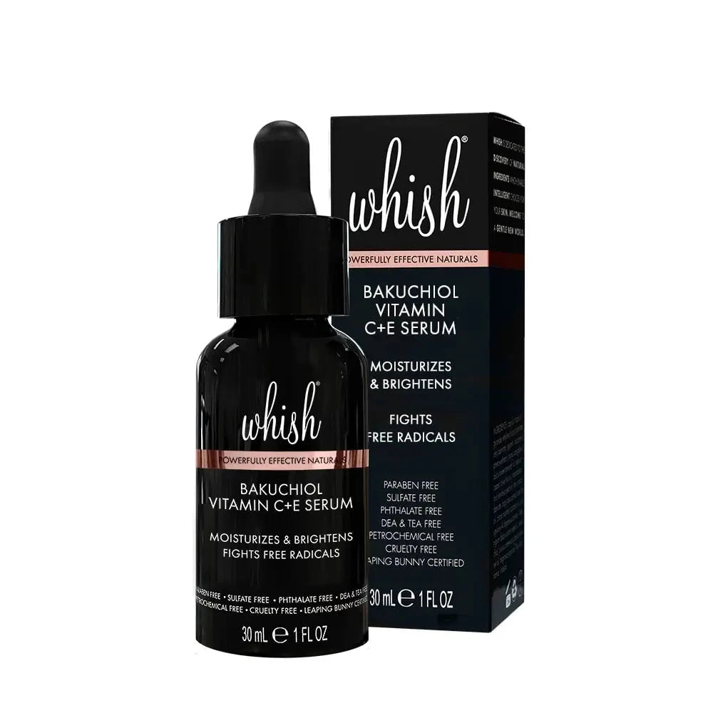Best Bakuchiol Vitamin C+E Serum for Anti-Aging & Brightening - Natural Retinol Alternative for Face Care - Perfect for Night Routine & Daily Skincare