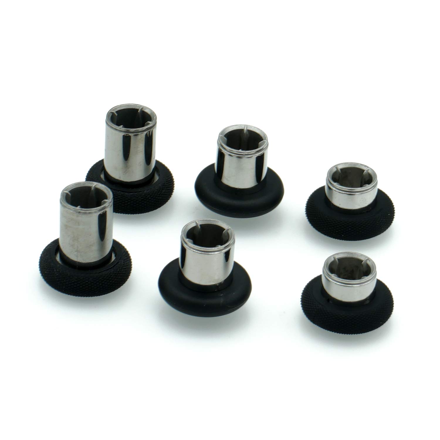 6 in 1 Replacement Thumbsticks Set for Xbox One Elite/PS4 DualShock 4/Xbox One Controller - Black Analog Sticks - Perfect for Gaming, Repair & Customization