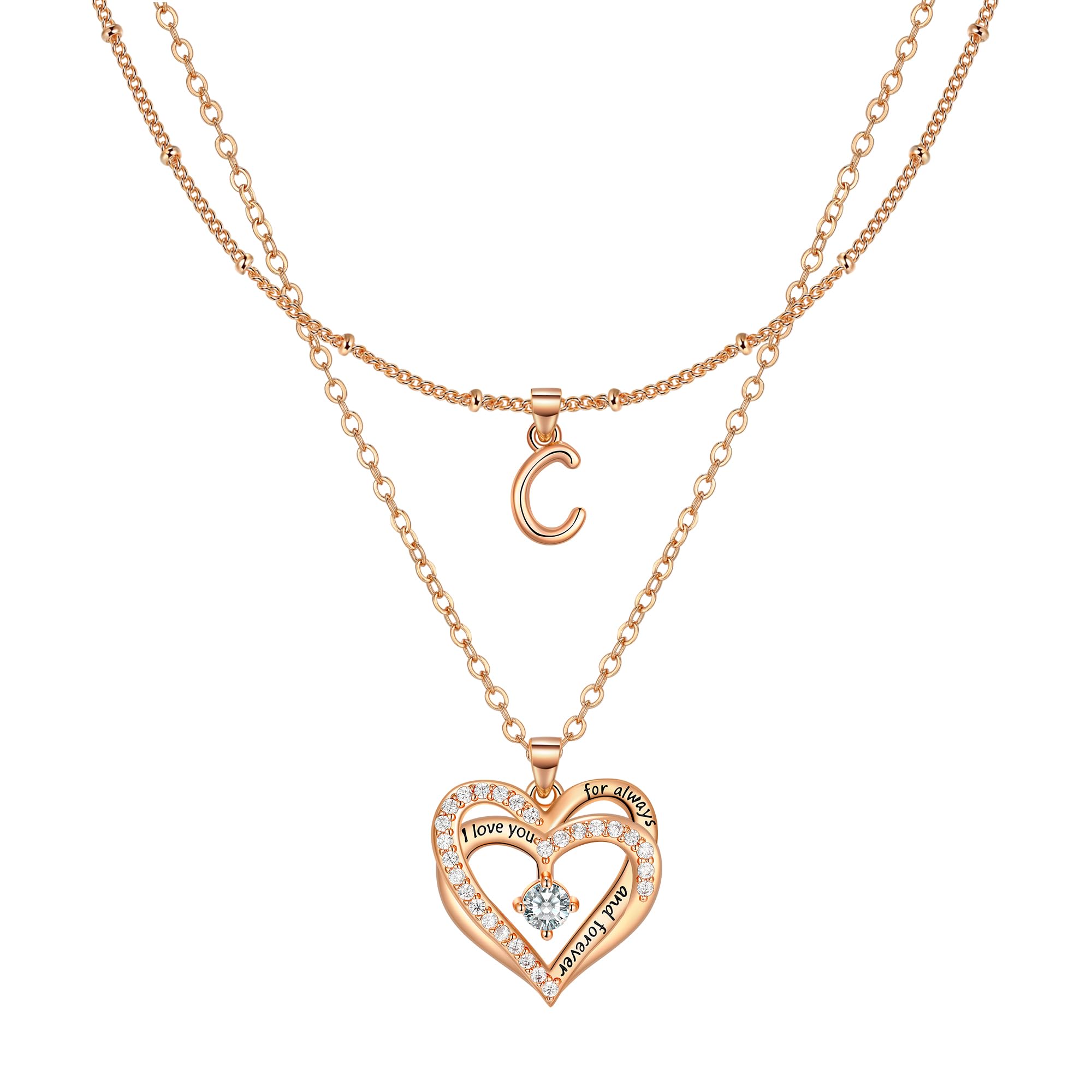 14K Gold Heart Necklace for Women - Dainty Layering Jewelry Gift for Wife & Mom - Perfect for Valentine's Day & Anniversaries