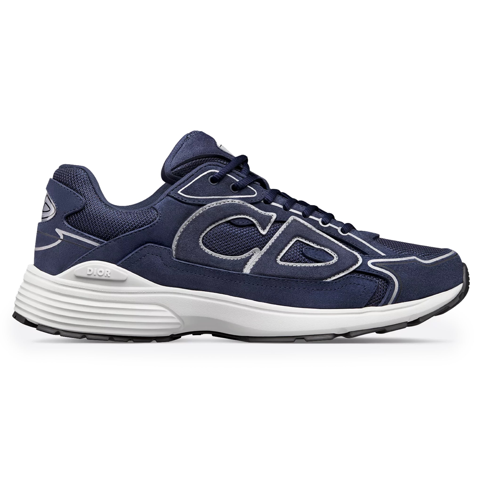 Dior B30 Countdown Sneakers - Navy Blue Mesh & Suede Men's Fashion Trainers for Casual Wear & Street Style