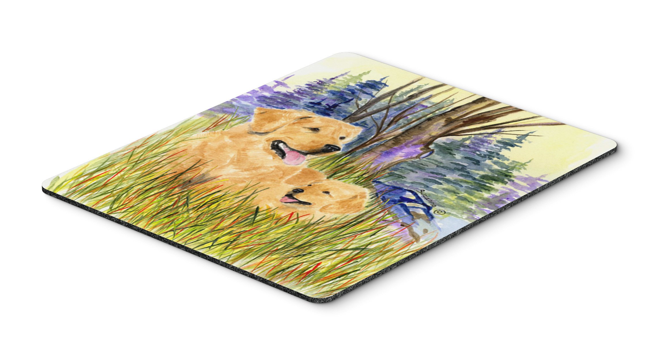 Golden Retriever Mouse Pad & Hot Pad Trivet - Large Multicolor Non-Slip Desk Mat for Computers | Perfect for Office, Gaming & Kitchen Use