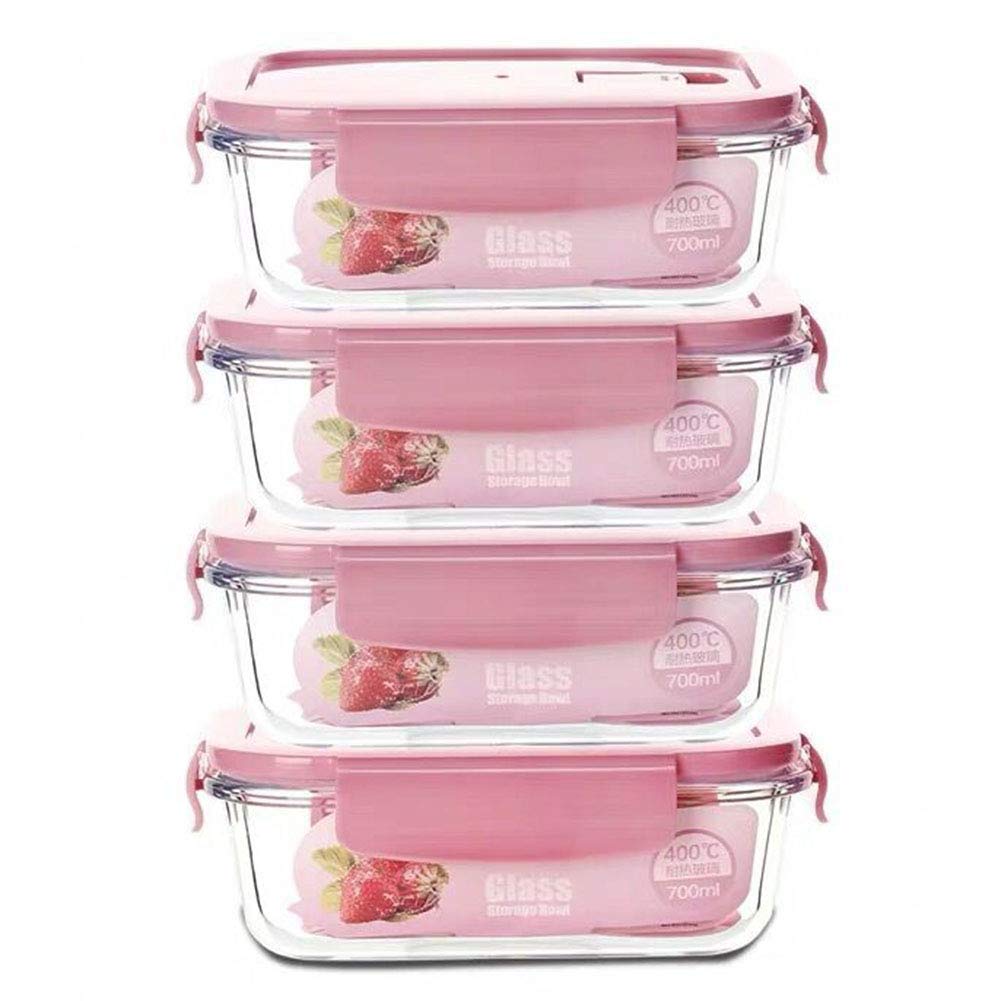 KAUTO Glass Food Storage Containers Set - Large Transparent Refrigerator Storage Jars & Lunch Boxes for Meal Prep, Leftovers, and Organized Kitchen Storage - Perfect for Home, Office, and Picnics
