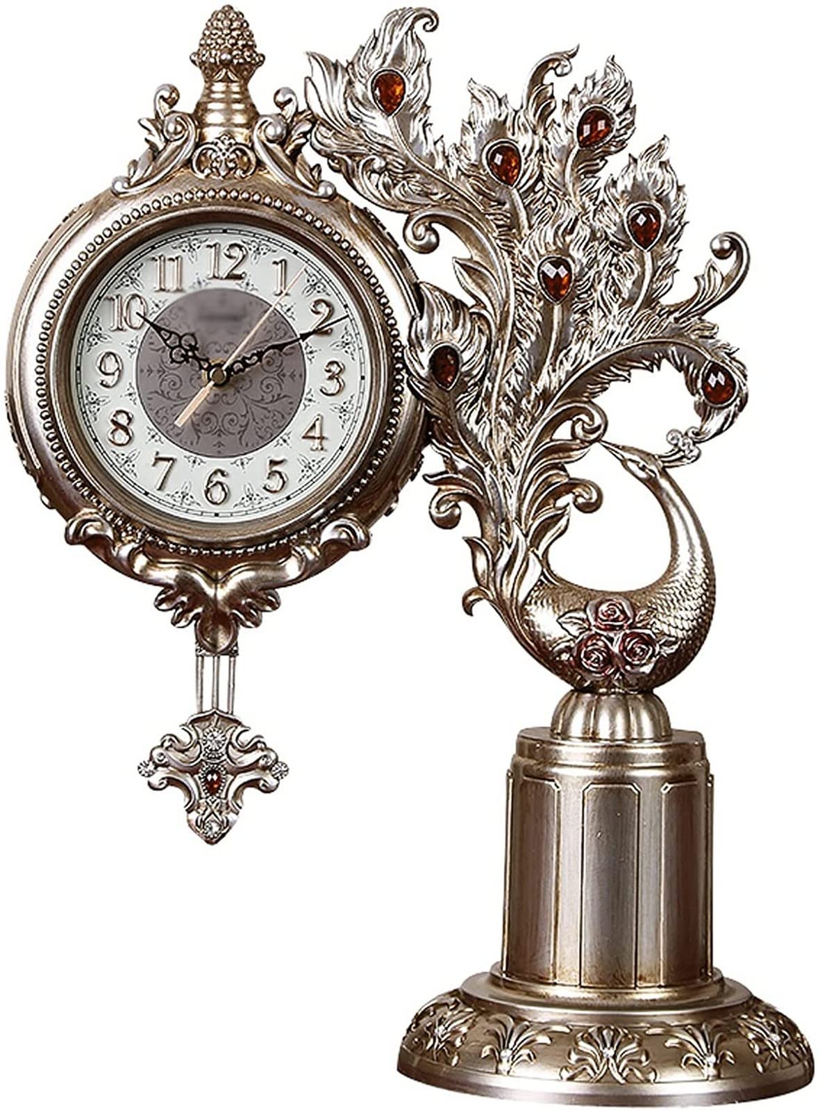Modern Metal Table Clock - Battery Operated Desk Clock for Bedroom, Office & Kitchen | Stylish Home Décor for Desktop, Countertop & Nightstand | Perfect for Work, Study & Relaxation Spaces