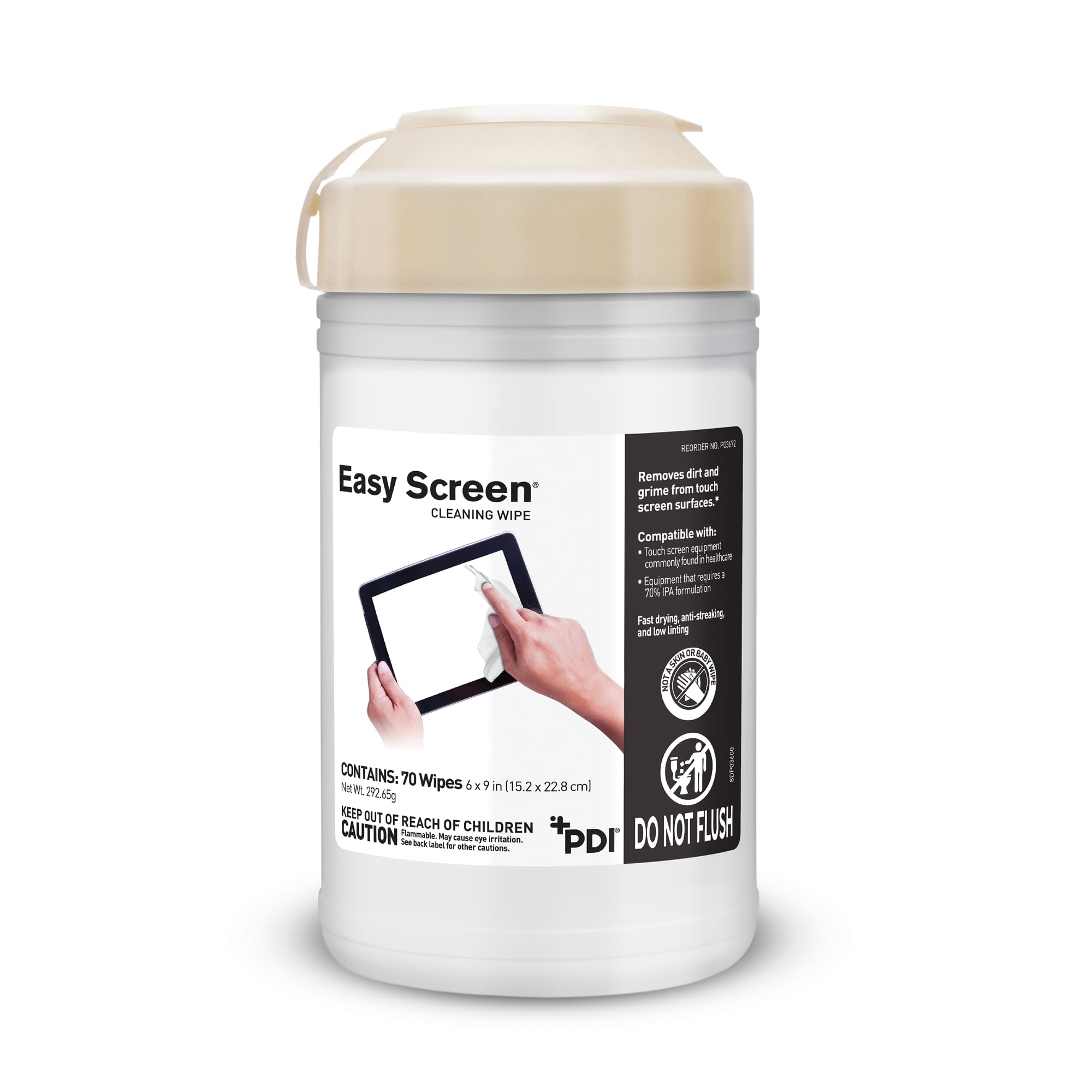 Screen Cleaning Wipes for Electronics - 70 Unscented 1-Ply Wipes (9