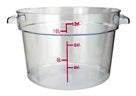 12qt Clear Round Plastic Food Storage Container with Airtight Lid - Ideal for Meal Prep, Leftovers & Pantry Organization