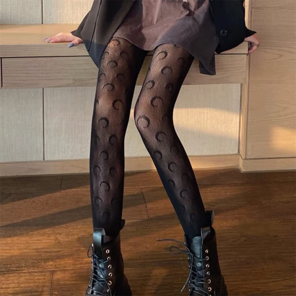 Goth Fishnet Socks Punk Skull Tights Sheer Pantyhose Stockings for Women - Gothic Fashion, Halloween Costume, Punk Outfits & Nightclub Wear