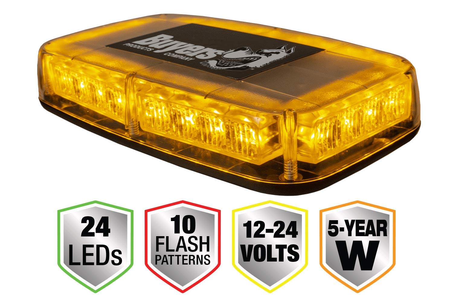 Buyers Products 8891040 11-Inch Rectangular Multi-Mount LED Mini Light Bar Amber - Heavy Duty Off-Road Vehicle Lighting for Trucks, ATVs & Emergency Vehicles