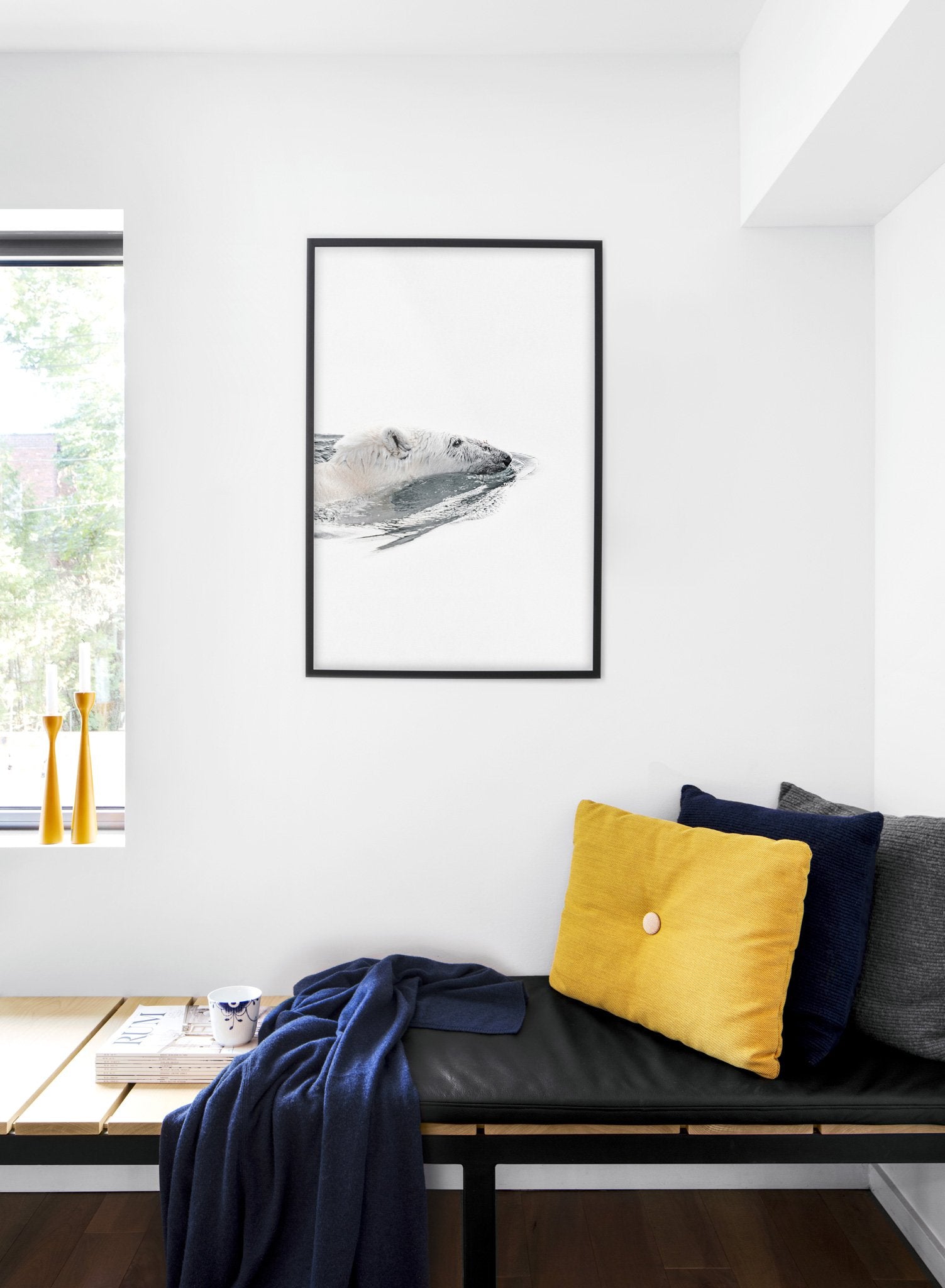 Polar Bear Wall Art Poster - Stunning Wildlife Photography for Home & Office Decor - Perfect for Living Room, Bedroom, or Classroom