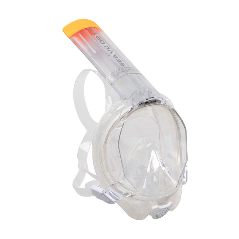Mares Full Face Snorkel Mask with Sea VU Dry Technology - Anti-Fog, 180° Panoramic View for Adults - Perfect for Snorkeling, Swimming, and Beach Vacations