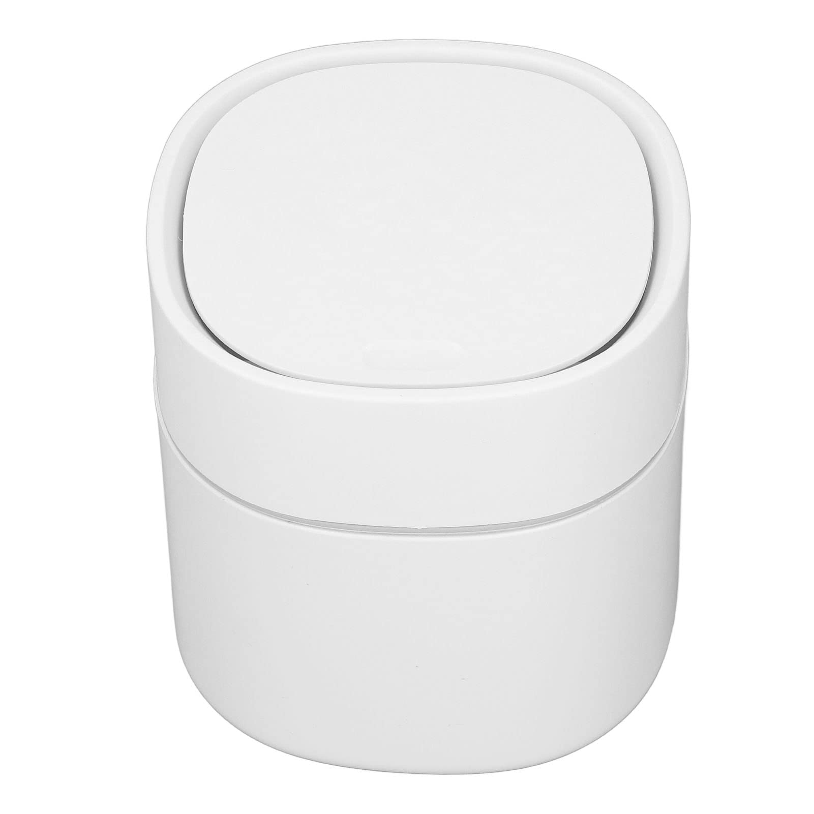 Eco-Friendly Small Garbage Can - Mini Trash Bin for Kitchen, Bedroom & Living Room - Durable PP ABS Plastic Waste Basket (White) | Perfect for Home, Office & Dorm Room Organization