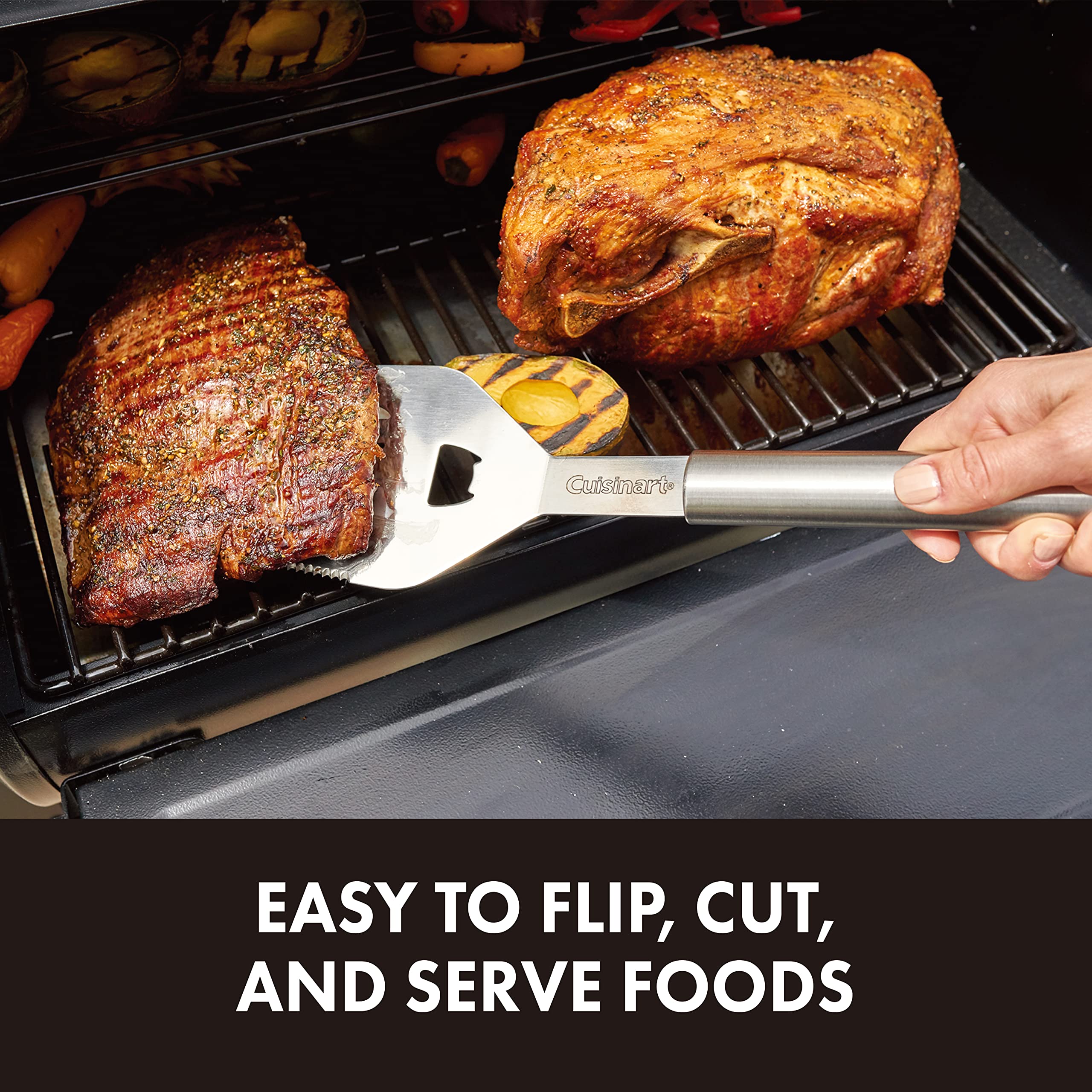 Cuisinart CGS-5014 Deluxe 14-Piece Stainless Steel BBQ Grill Tool Set - Perfect for Outdoor Grilling, Backyard Cookouts & Camping Trips