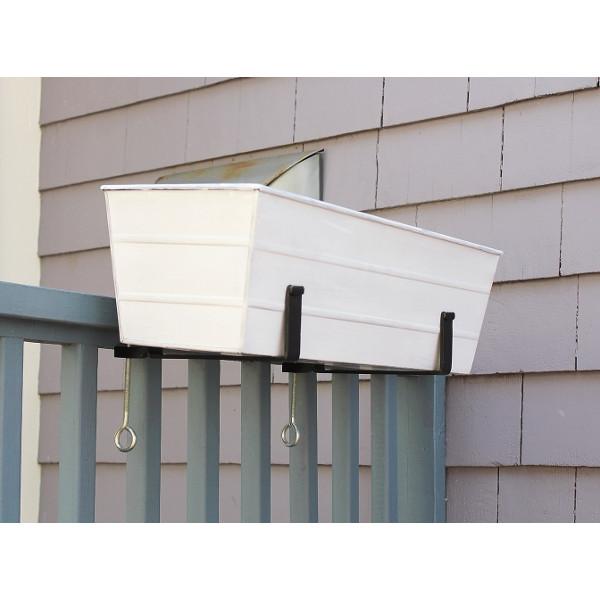 Galvanized Steel Flower Box Planter - Rustproof Outdoor Garden Container for Plants, Flowers & Herbs - Perfect for Patio, Balcony & Window Sill Decor