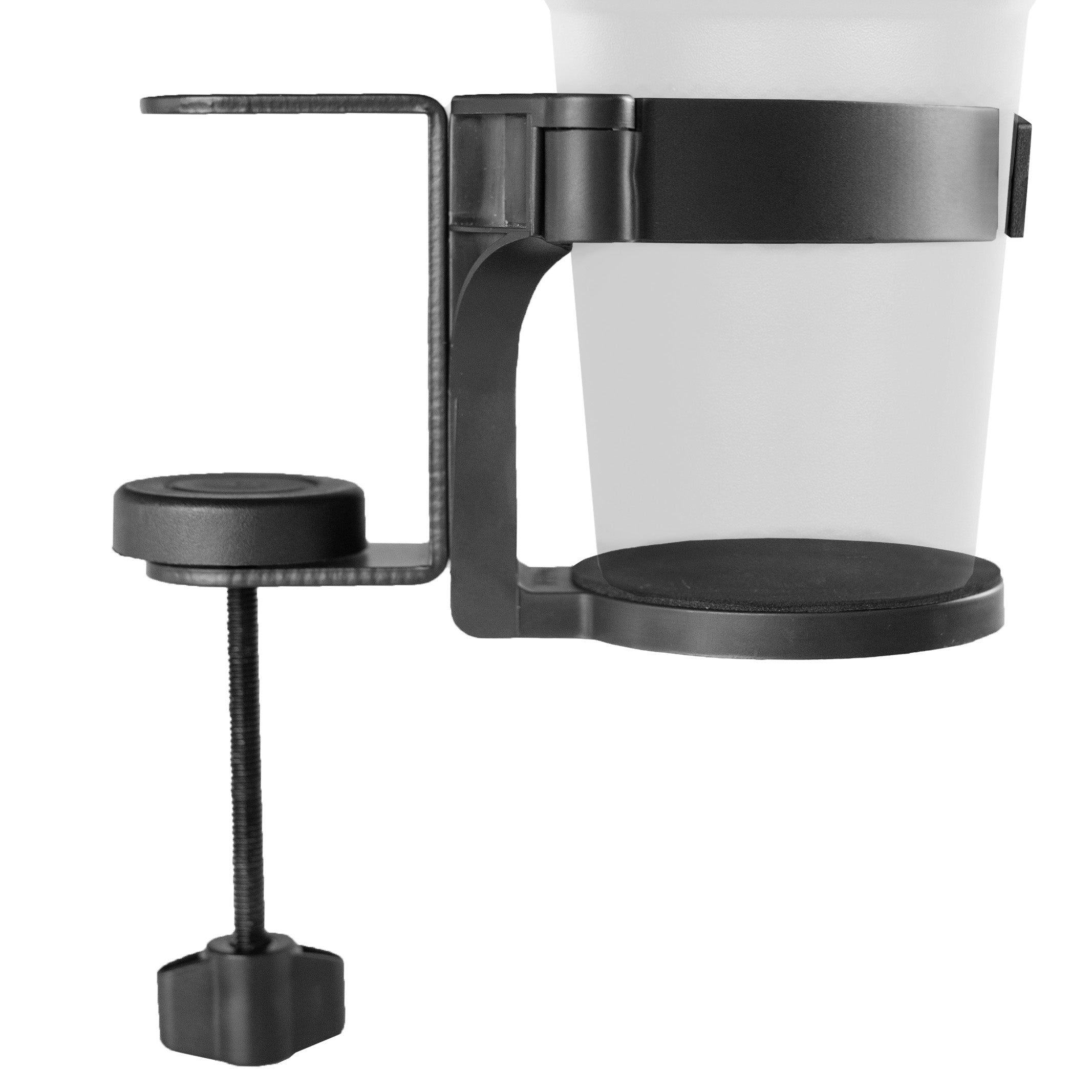 Sturdy Clamp-On Desk Cup Holder - Secure Drink Holder for Office, Home & Car - Perfect for Coffee, Tea & Beverages
