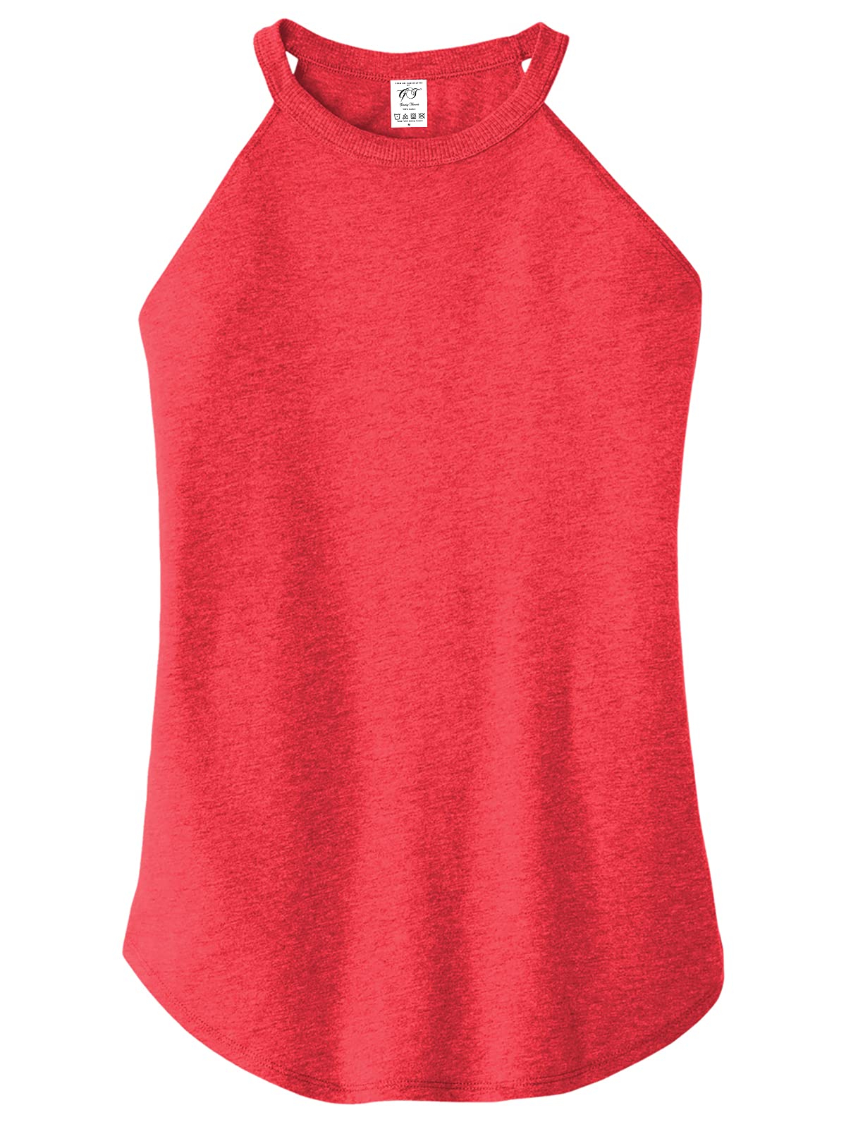 Gravity Threads Women's Rocker Halter Tank Top - Sexy Sleeveless V-Neck Summer Tops for Concerts, Beach & Night Out