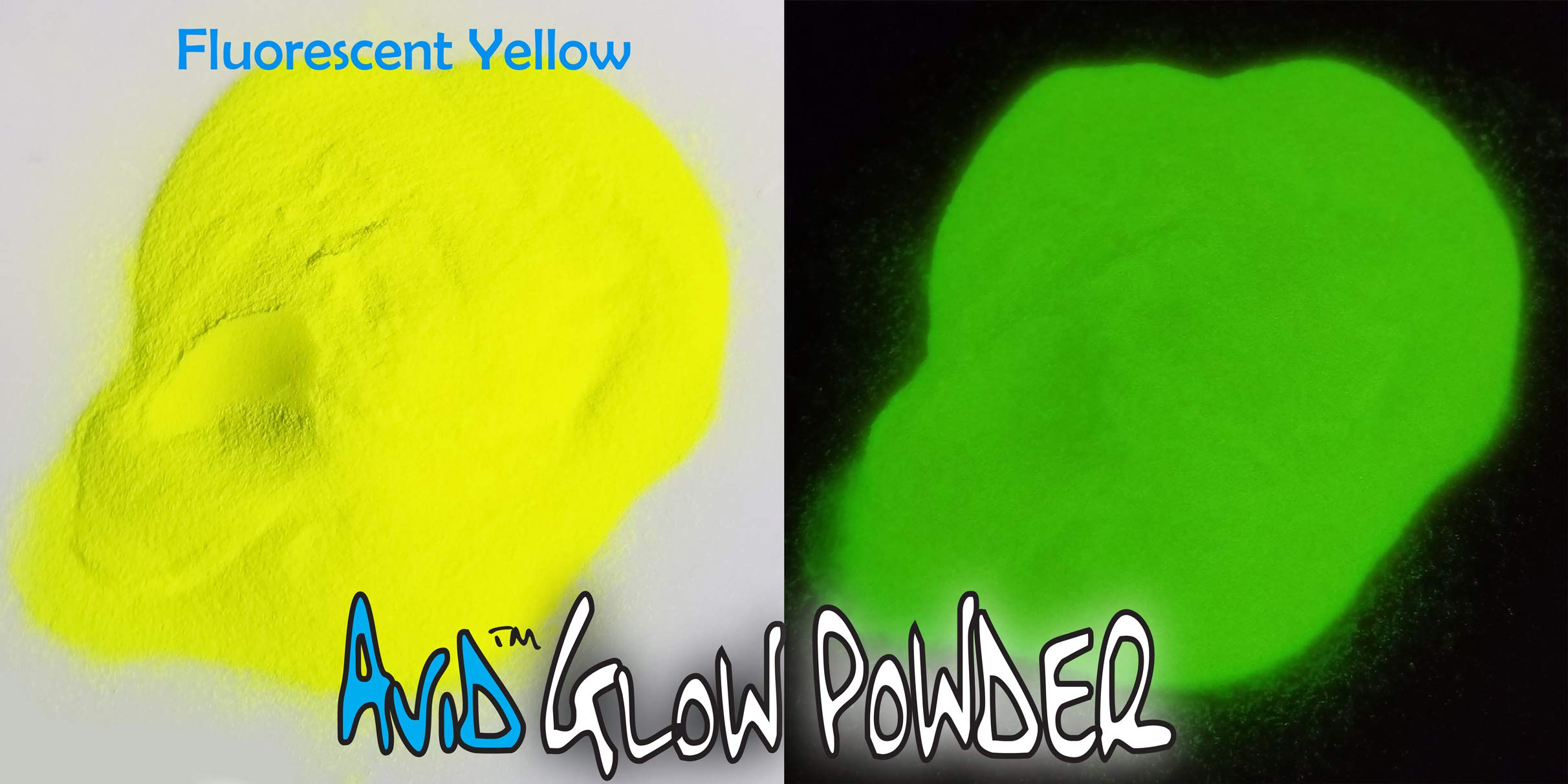 Fluorescent Yellow Glow Powder - 7oz (200g) Glow in The Dark Pigment for Resin, Slime, Nail Polish, Paints & Coatings - Bright Daylight Yellow & Green Glow in Darkness - Perfect for DIY Crafts, Halloween Decor & Nighttime Safety Projects
