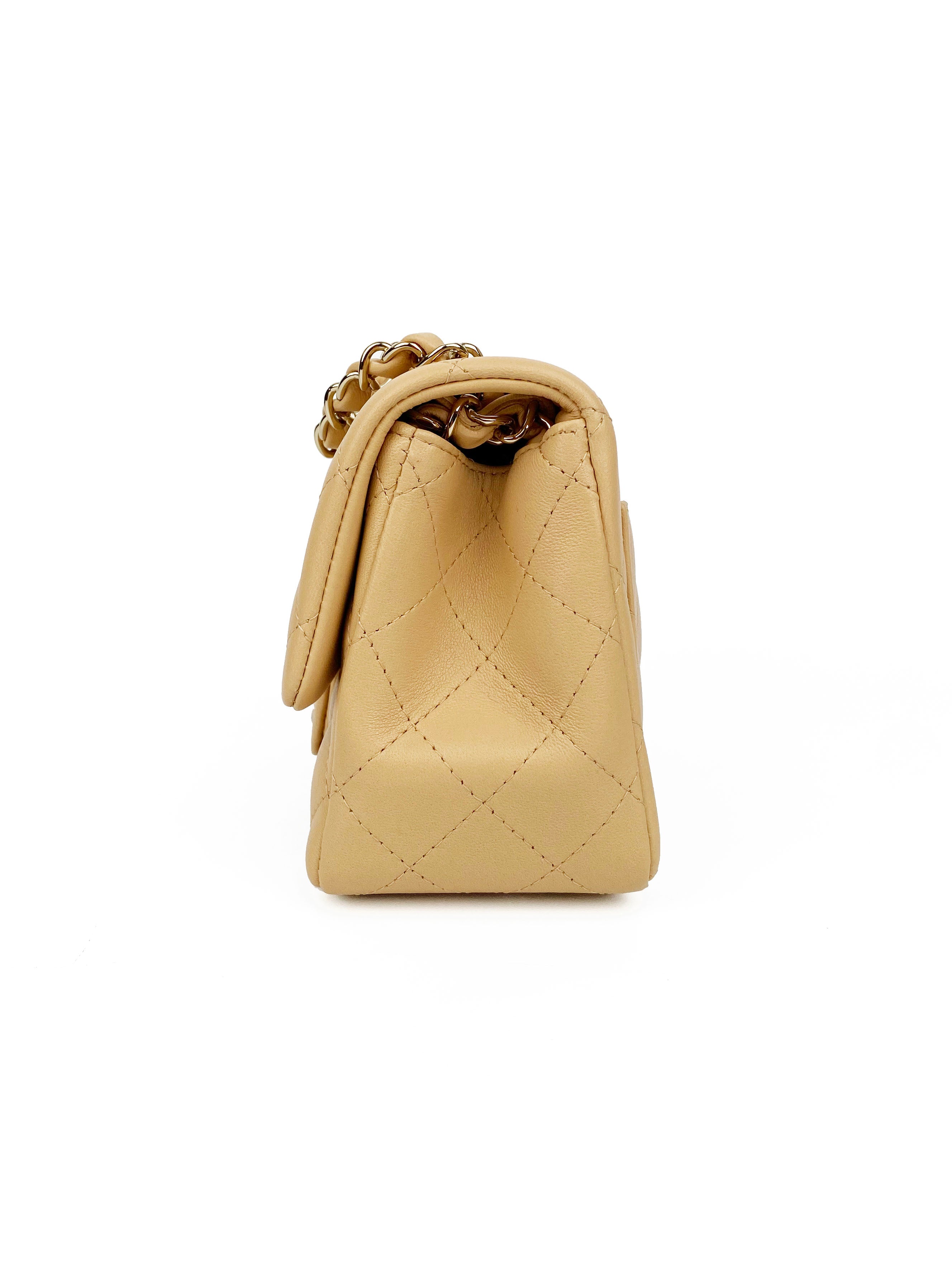 Chanel Small Square Nude Flap Bag - Luxury Designer Crossbody Purse for Women | Perfect for Evening Parties, Date Nights & Special Occasions