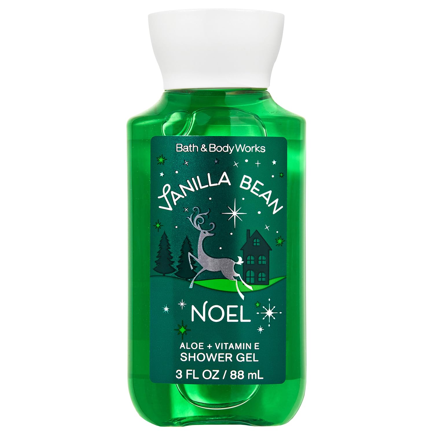 Vanilla Bean Noel Travel Size Shower Gel - 3 fl oz Moisturizing Body Wash for Women & Men | Perfect for Gym, Travel & Holiday Gifts