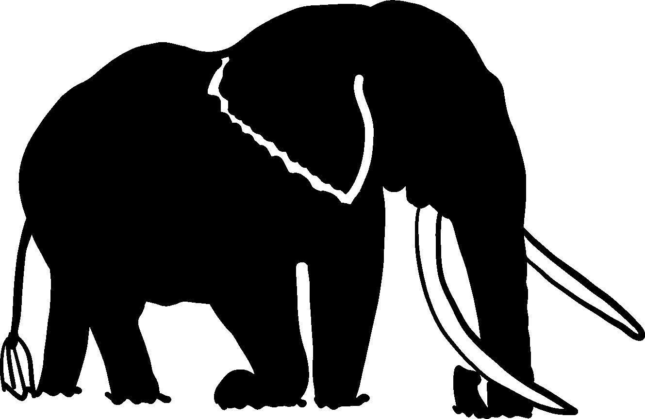 Premium Elephant Vinyl Decal - 5 Inch Waterproof Sticker for Cars, Trucks, Windows, Laptops & Tablets - Durable 2.5mil Outdoor Vinyl - Black Decorative Sticker for Home, Office & Personalization
