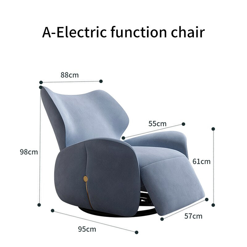 Premium Designer Recliner Chair - Ergonomic Leather Reclining Sofa with Lumbar Support for Living Room, Home Theater & Office Relaxation