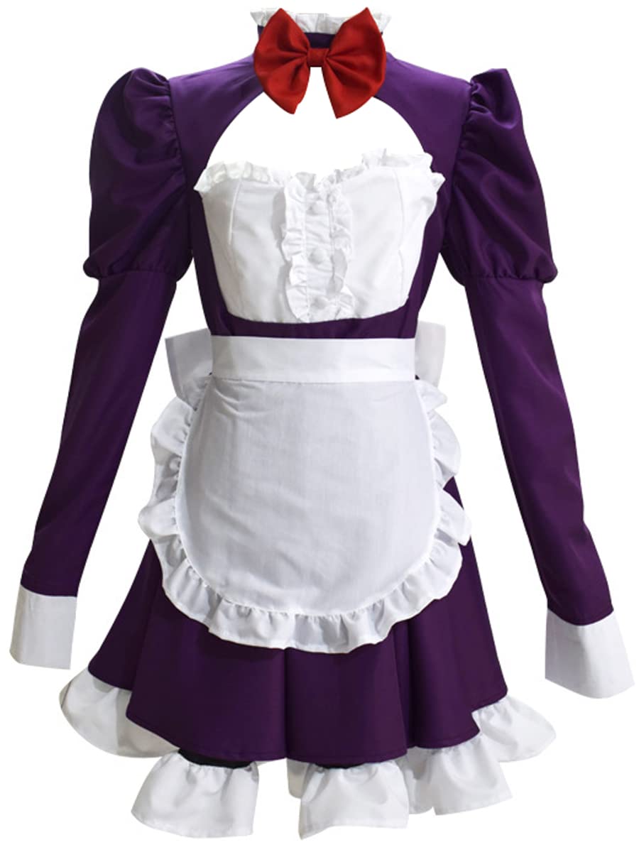 High Rise Invasion Anime Maid Cosplay Costume - Sexy Maid Dress with Apron Full Suit for Halloween, Cosplay & Anime Conventions