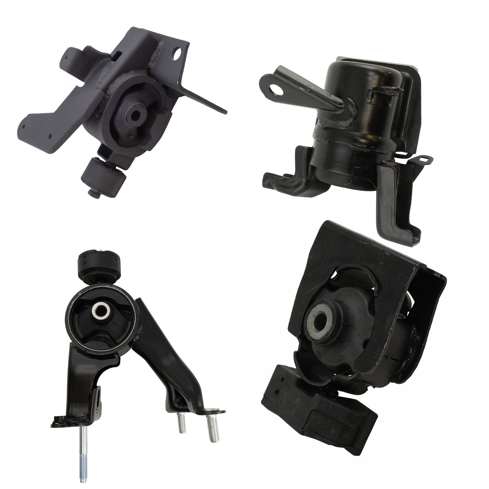 TRQ 4-Piece Engine & Transmission Mount Kit for 2009-2013 Toyota Corolla 1.8L Automatic - Improves Ride Comfort & Reduces Vibration - Perfect for DIY Auto Repairs & Smooth Driving Experience