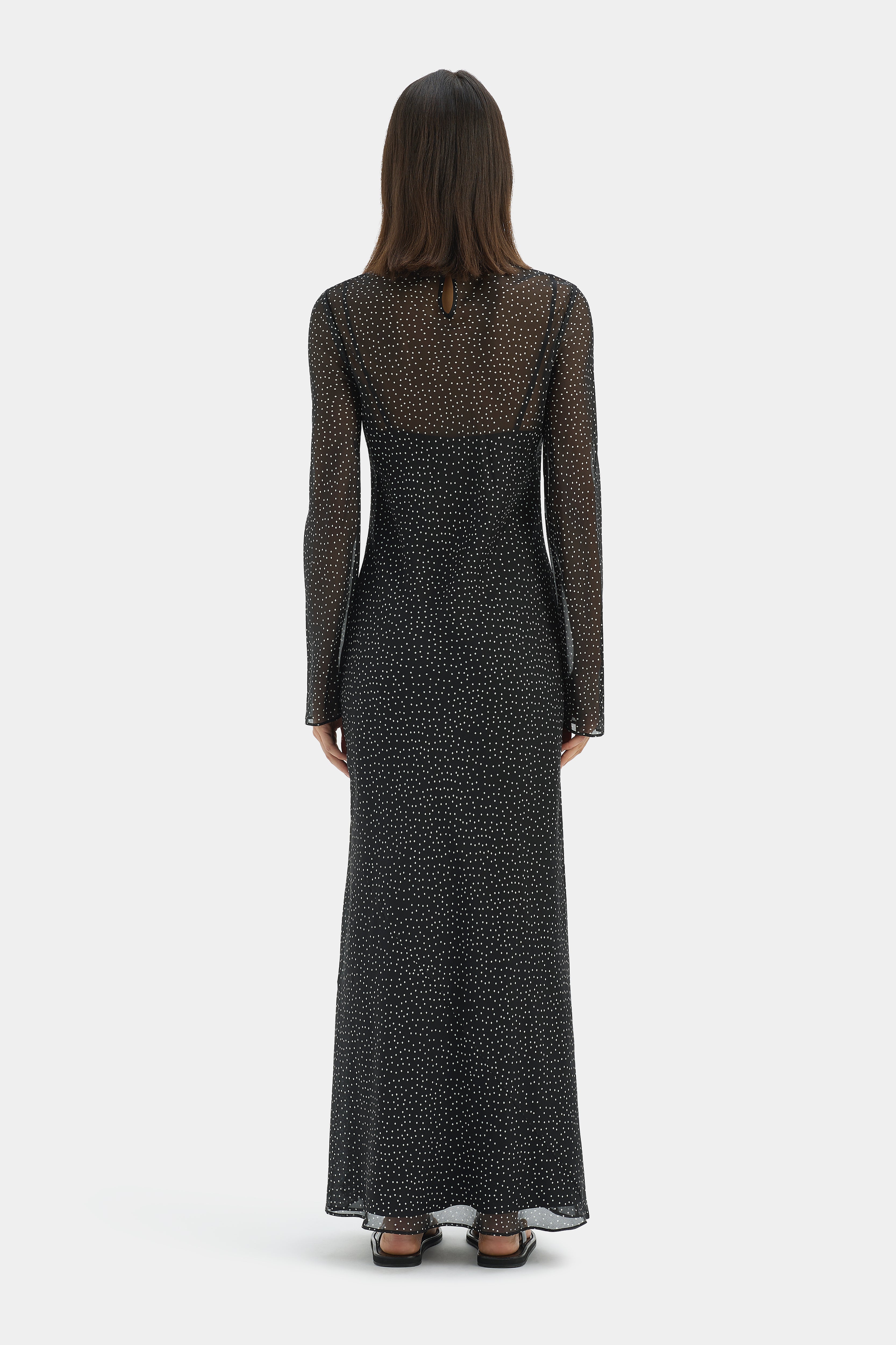 Lisander Women's Long Sleeve Casual Dress - Elegant Flowy Midi Dress for Work, Party & Fall Season