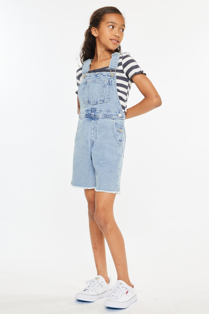 Daria Kids Denim Overalls Shorts - Adjustable Straps & Comfort Fit for Boys & Girls - Perfect for Playtime, Summer Outfits & Casual Wear