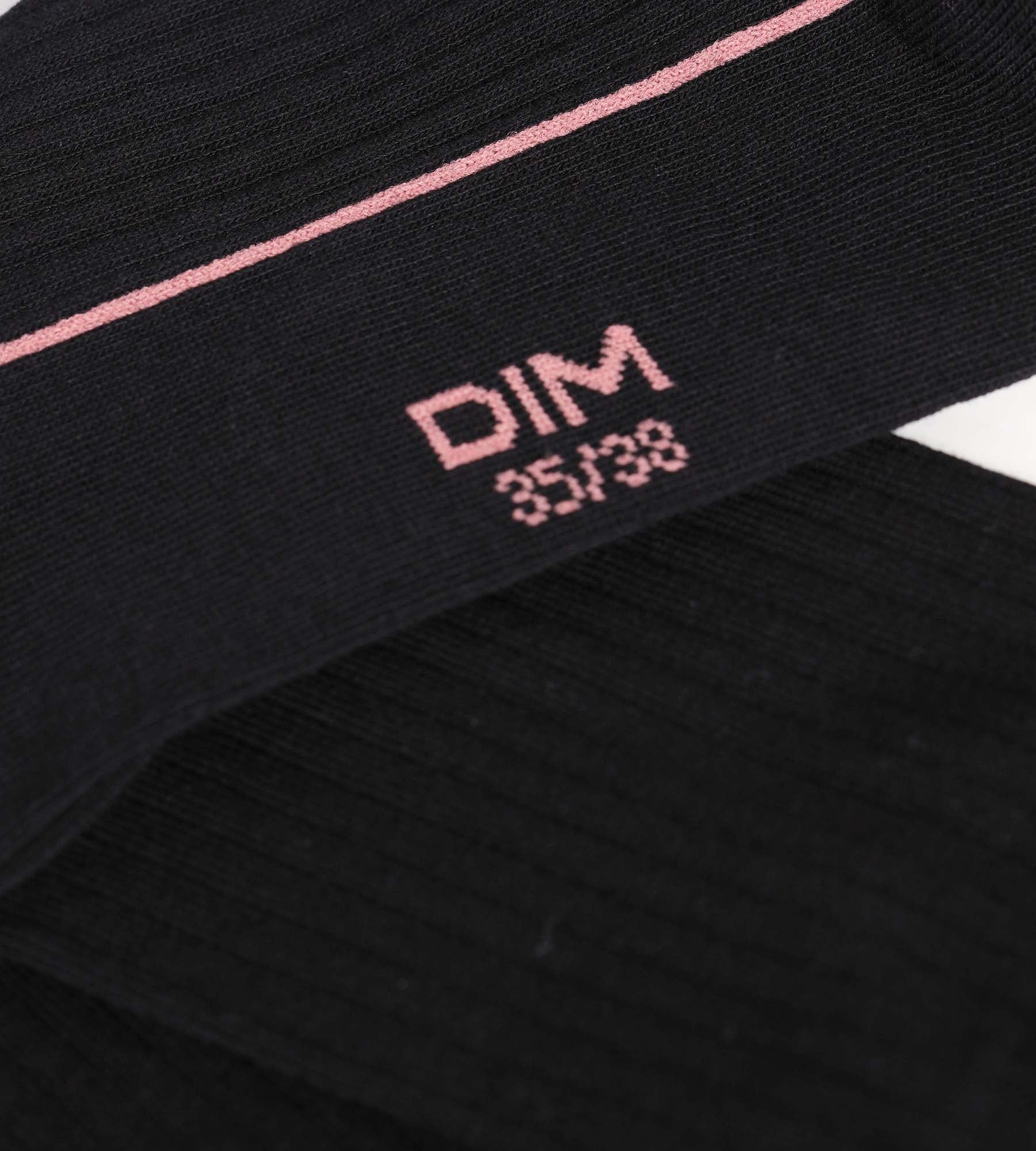 Women's Ribbed Cotton Socks Black with Colored Trim - Soft & Breathable for Everyday Wear, Workouts & Casual Outfits