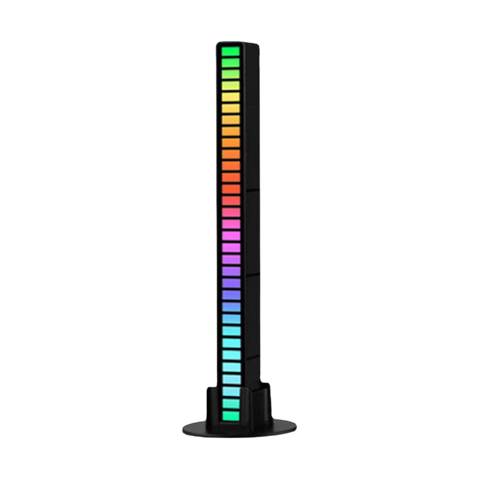 RGB LED Desktop Atmosphere Light with Music Sync & Voice Control - Creative Mood Lighting for Gaming, Parties, Home Decor - Compatible with iPhone & HDMI Adapter (Black)
