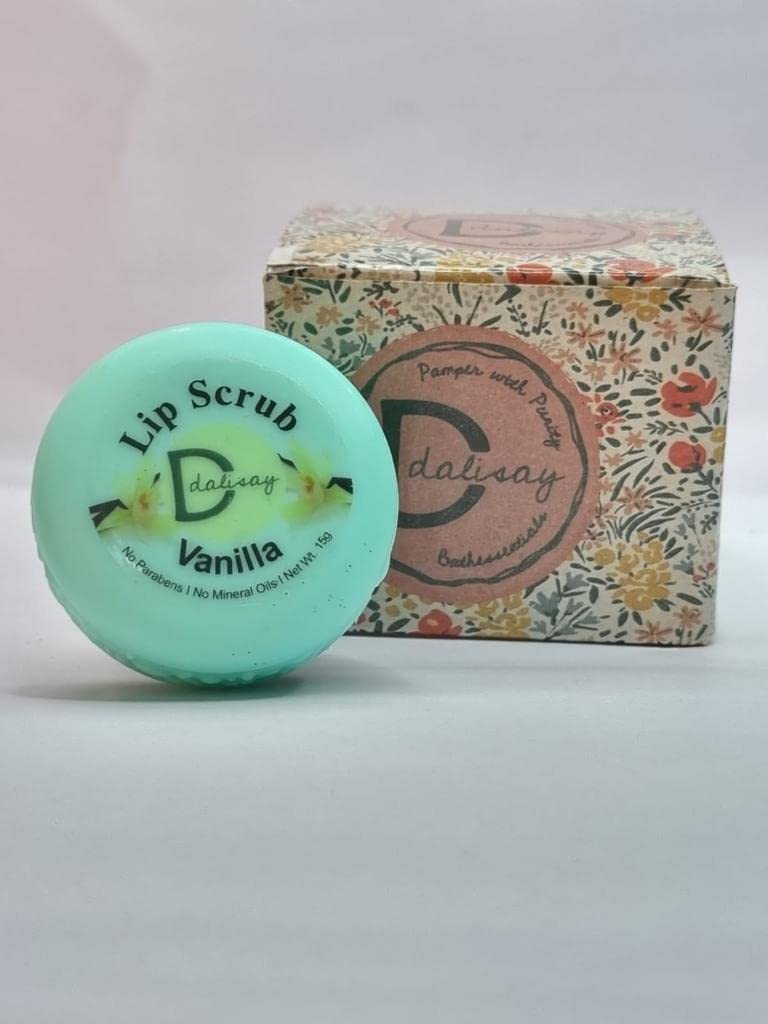 Dalisay Vanilla Lip Scrub - Exfoliating & Moisturizing Treatment for Soft, Nourished Lips | Perfect for Dry Lips, Pre-Makeup Prep & Nighttime Lip Care Routine